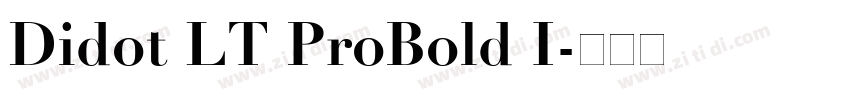 Didot LT ProBold I字体转换